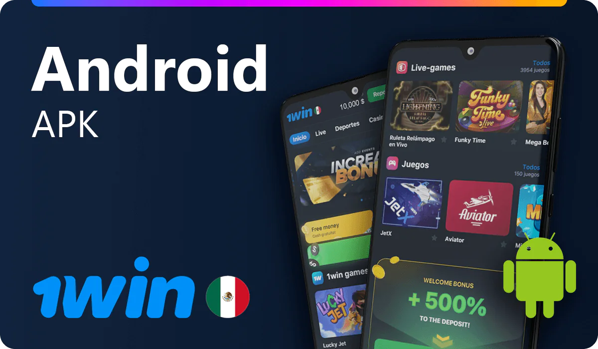 Aplicación 1win para Android