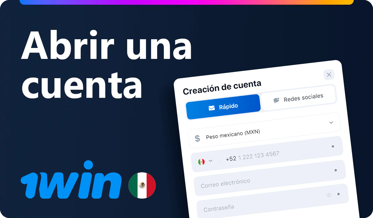 Crear un perfil en 1win