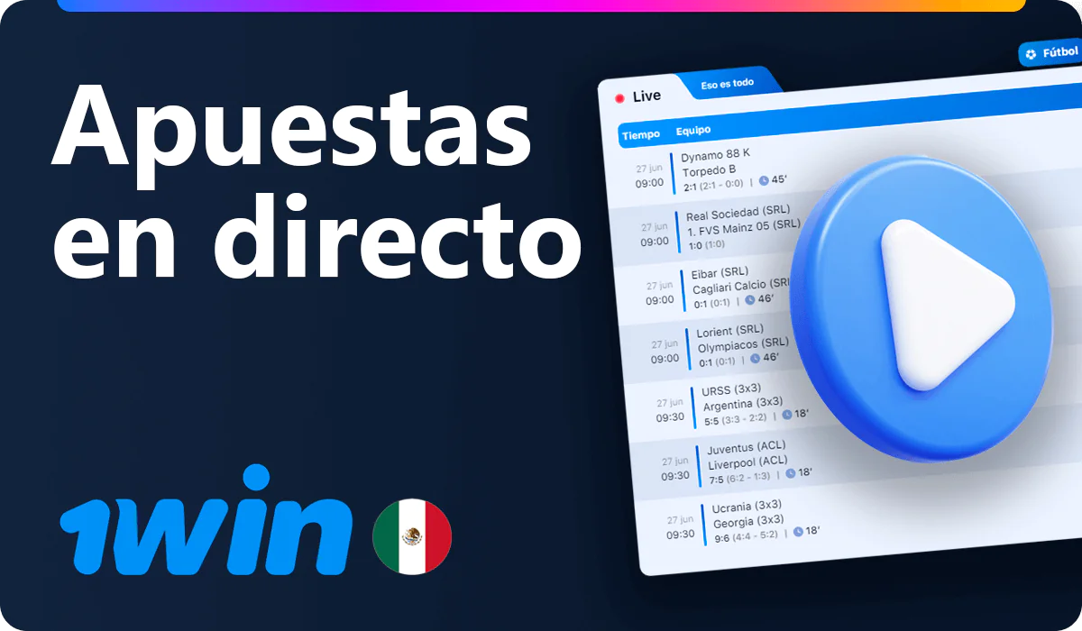 Apuestas en vivo en 1win México