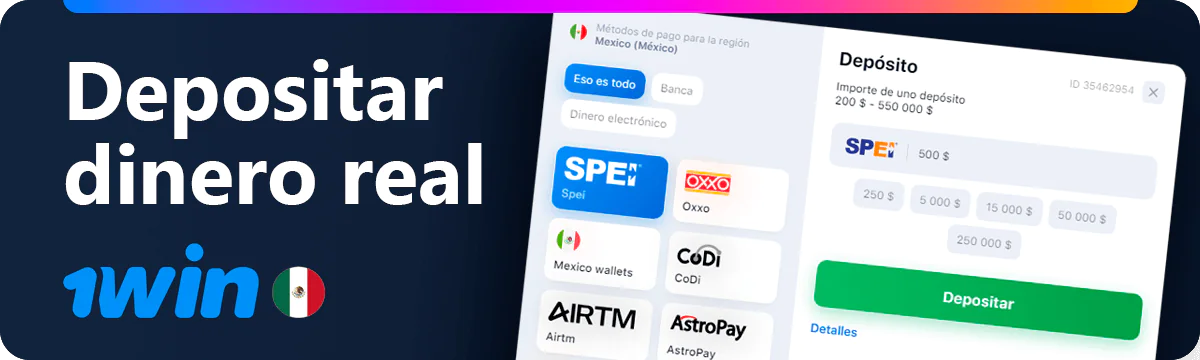 Haga un depósito en 1win