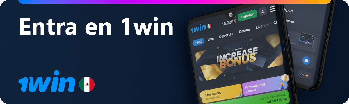 Abre el sitio web de 1win en tu teléfono