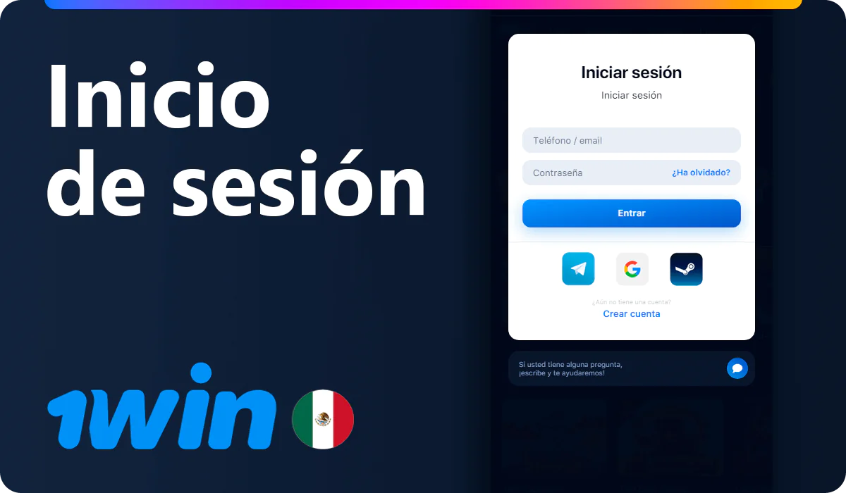 Conectarse a la aplicación 1win