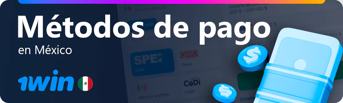 Formas de pago en 1win México