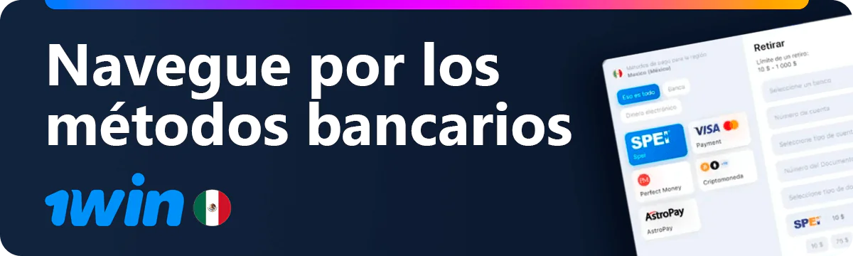Seleccione el método de retirada de fondos de 1win