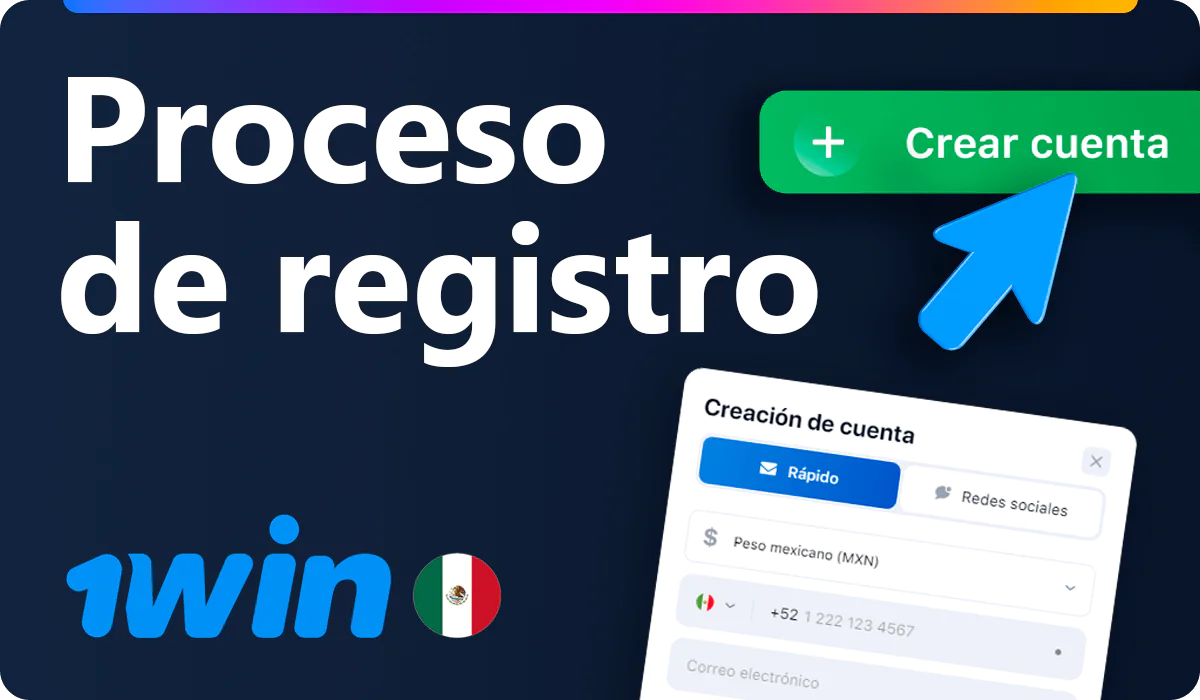 Proceso de registro en 1win
