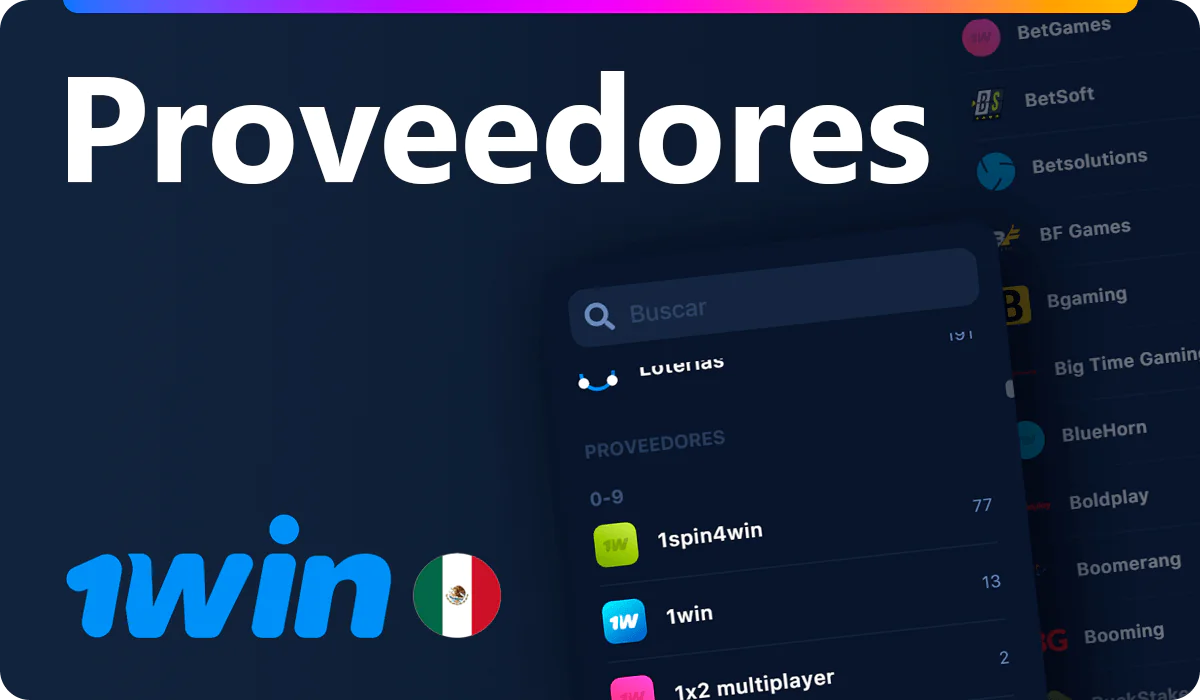 Proveedores en 1win Casino