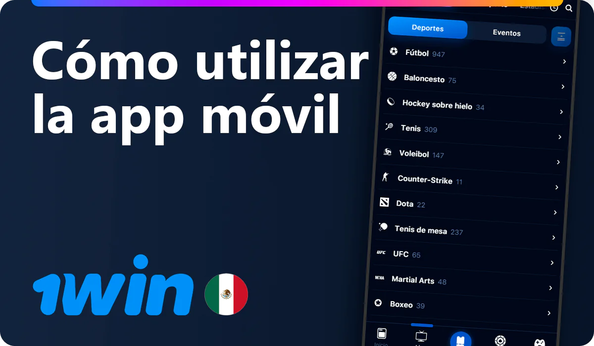 Instrucciones de uso de la aplicación móvil de 1win