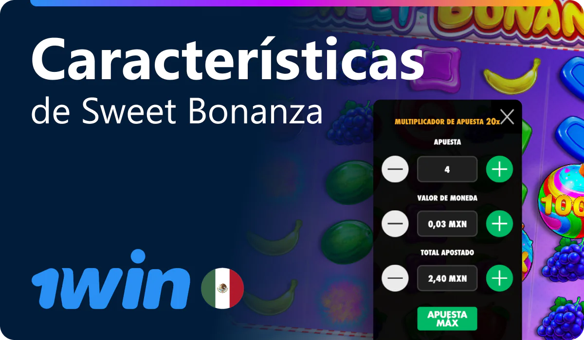 Funciones del juego 1win Sweet Bonanza