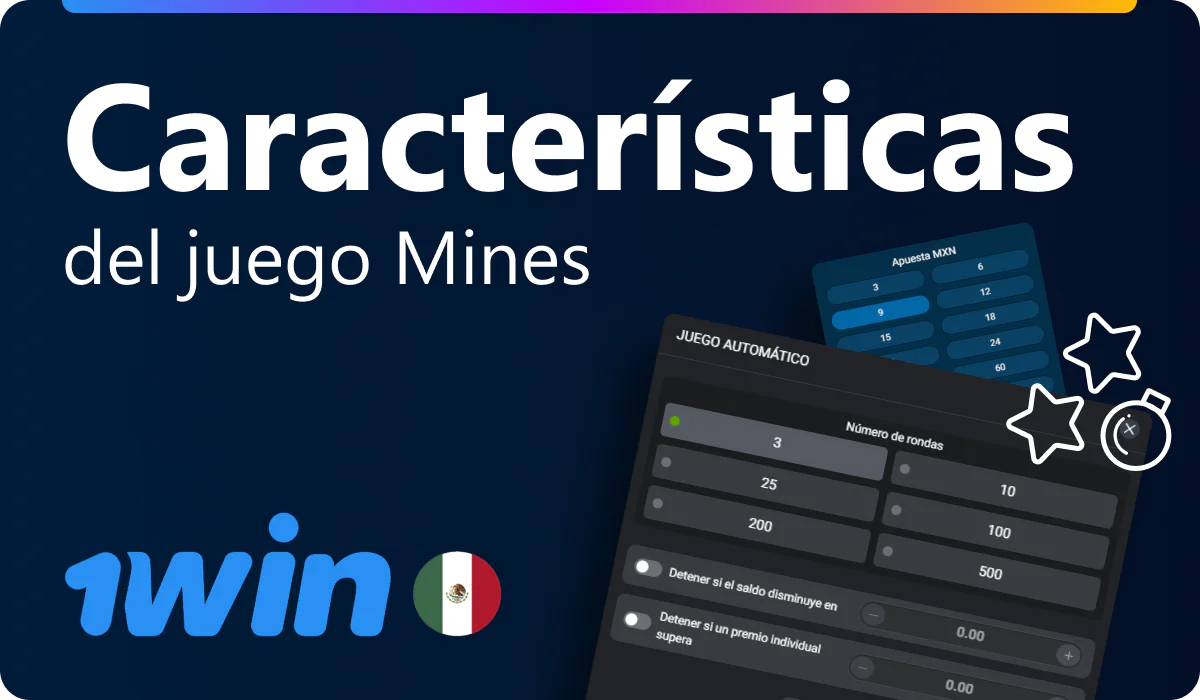 Funciones del juego 1win Mines
