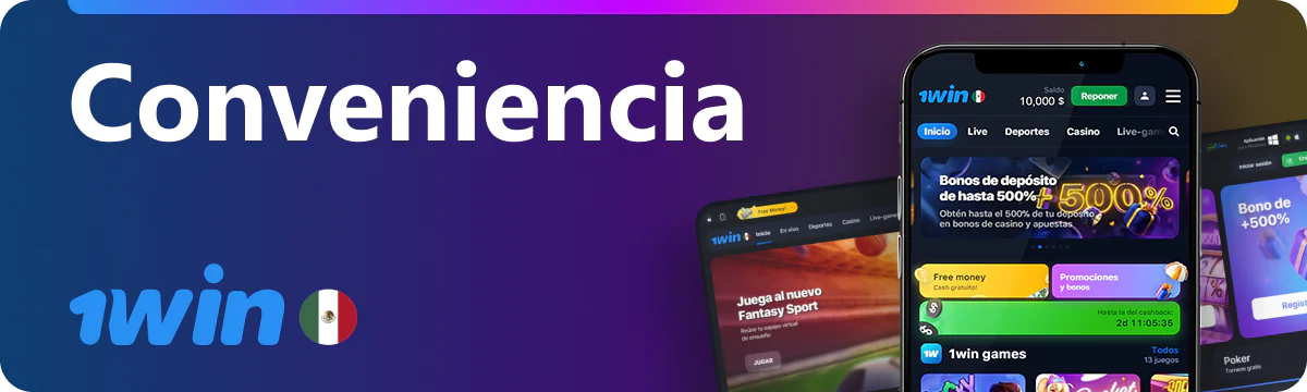 Interfaz fácil de usar 1win México
