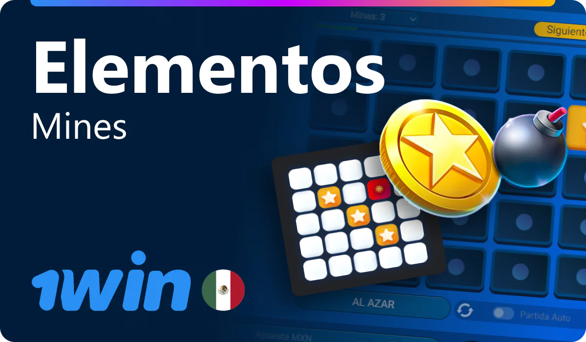 Símbolos básicos de Mines Spribe en 1win MX