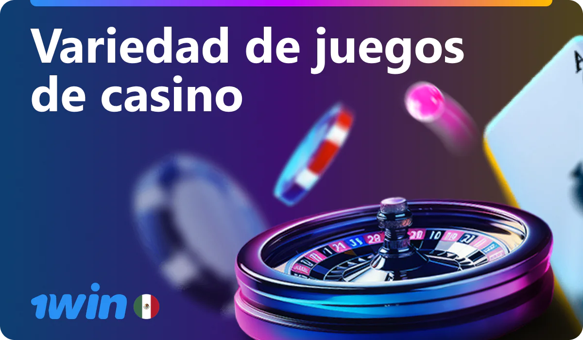 Amplio catálogo de juegos en el Casino 1win México